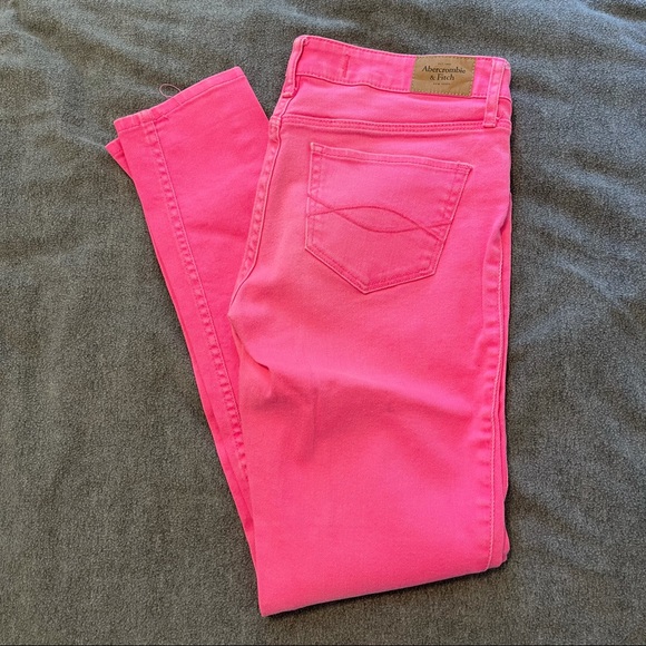 Abercrombie and Fitch Hot Pink / Neon Jeans - Picture 4 of 4